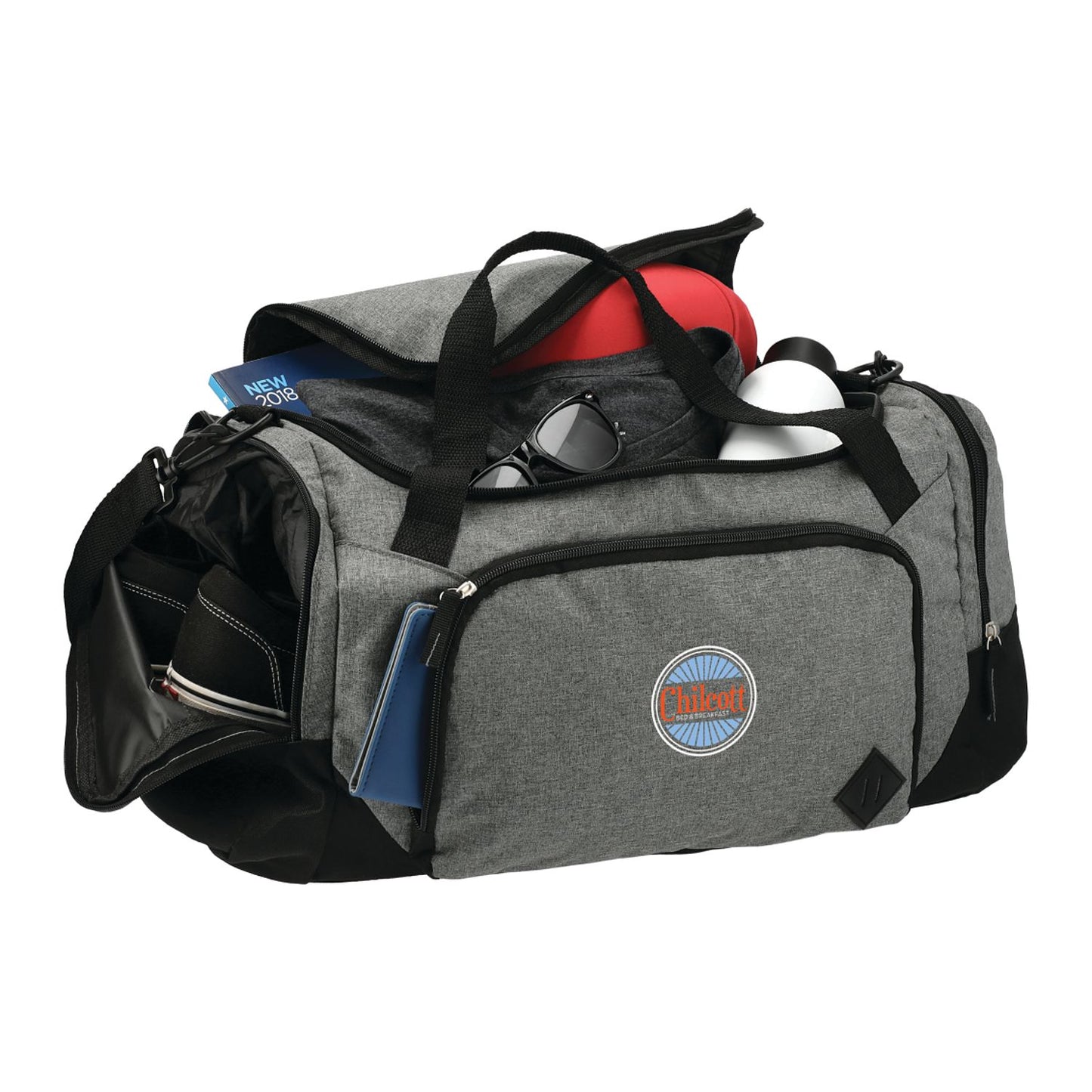 Graphite 21" Weekender duffel bag with side shoe pocket