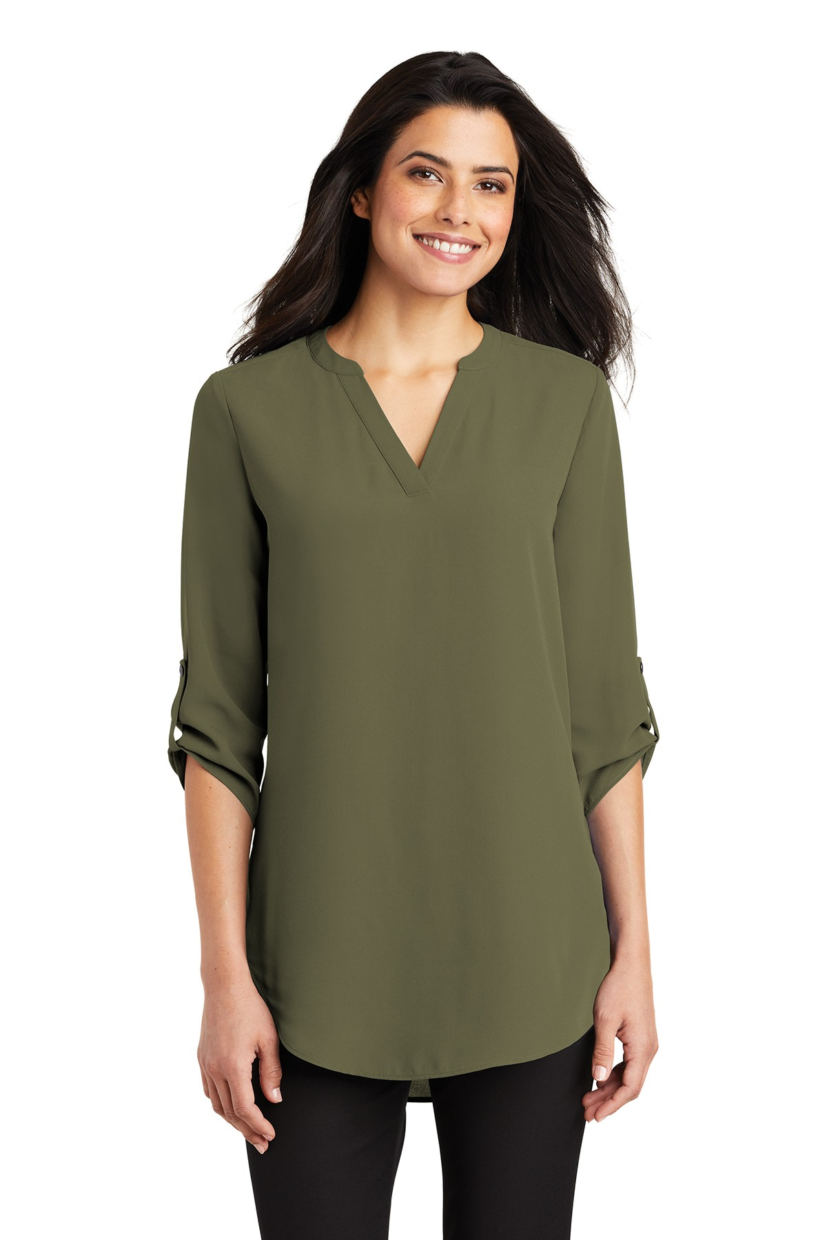 Port Authority Ladies 3/4 Sleeve Tunic Blouse