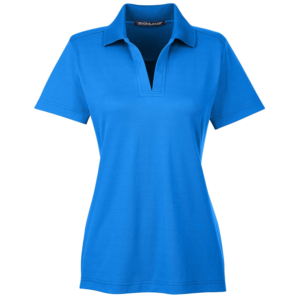 Devon & Jones CrownLux Performance™ Ladies' Plaited Polo
