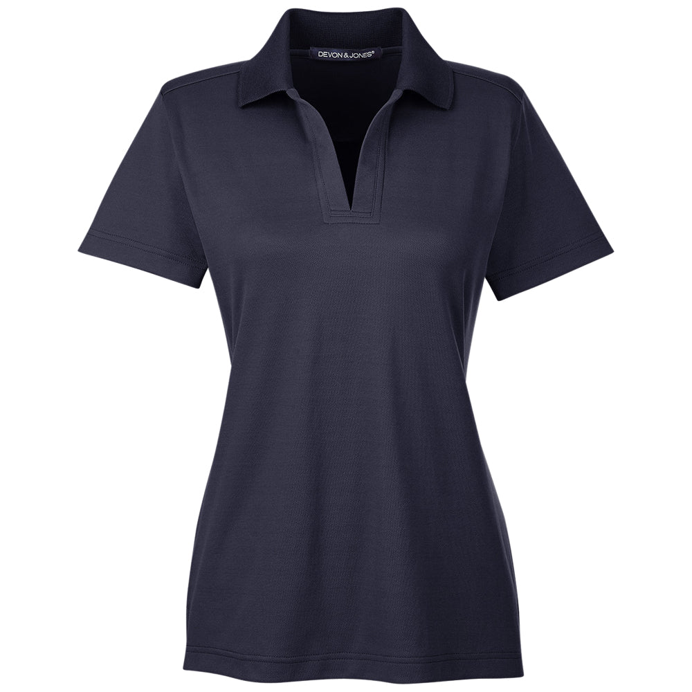 Devon & Jones CrownLux Performance™ Ladies' Plaited Polo