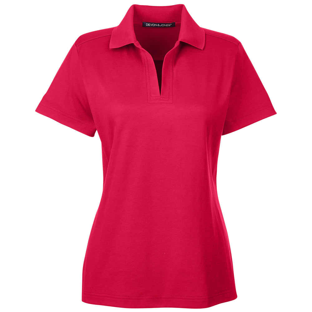 Devon & Jones CrownLux Performance™ Ladies' Plaited Polo